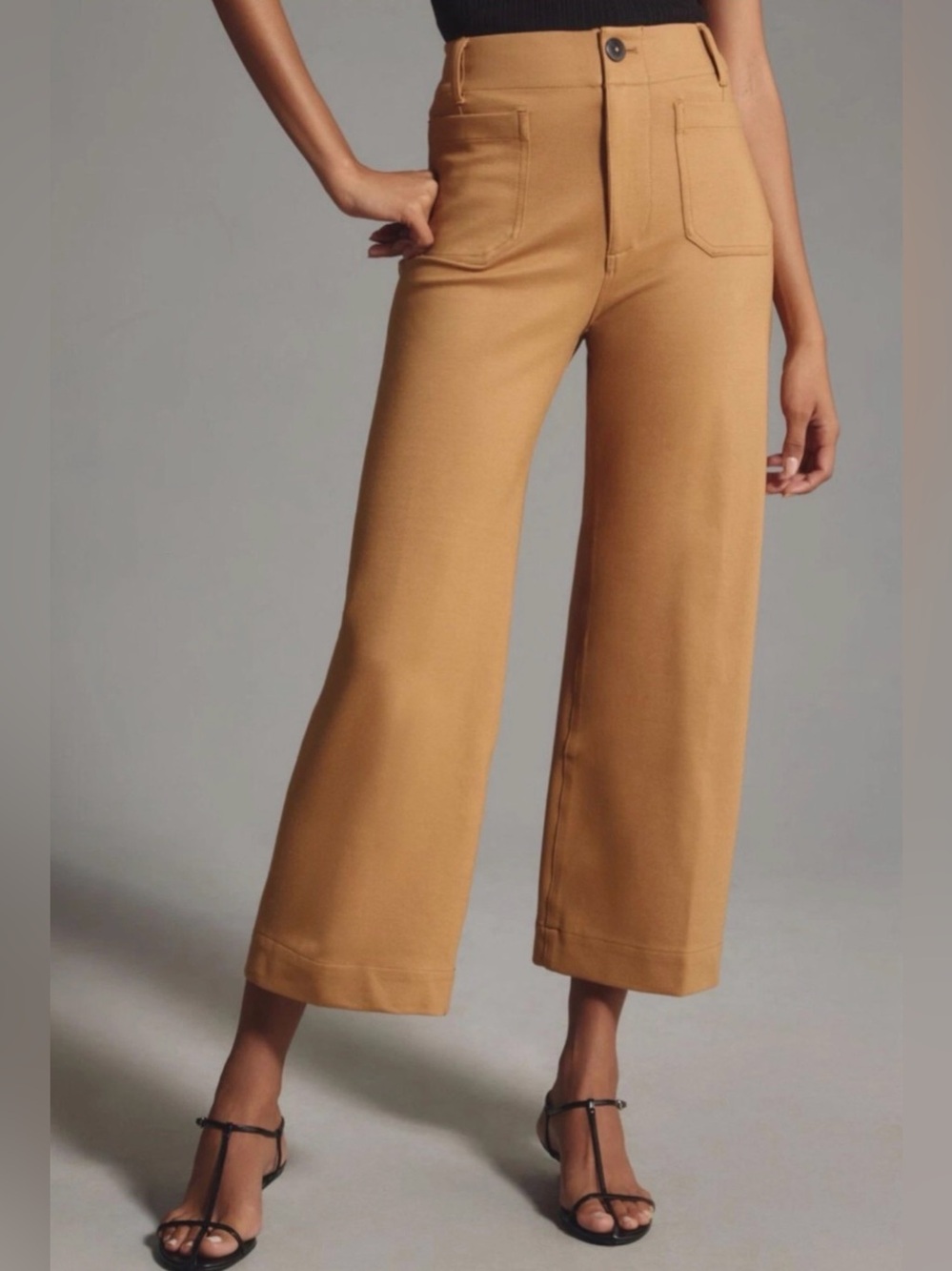 Maeve The Colette Wide Leg Pants Camel Tan Size 26 Anthropologie